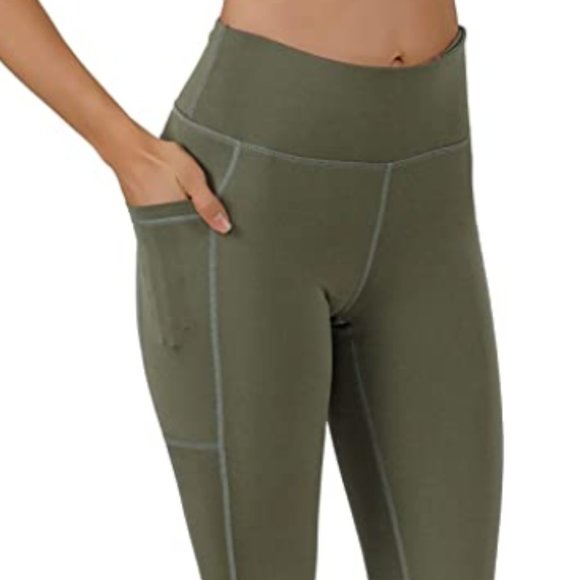 Yoga Pants Capri Leggings Both Sides Pockets - Picture 3 of 3